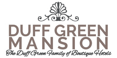 Logo of Duff Green Mansion, highlighting its identity as part of the Duff Green family of boutique hotels.